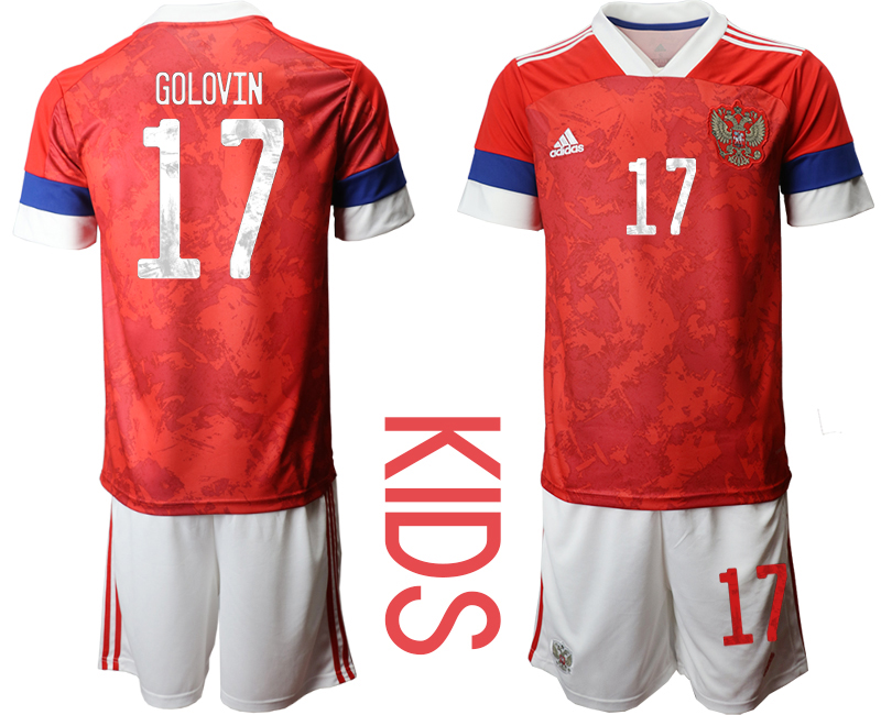 Cheap 2021 European Cup Russia home Youth 17 soccer jerseys